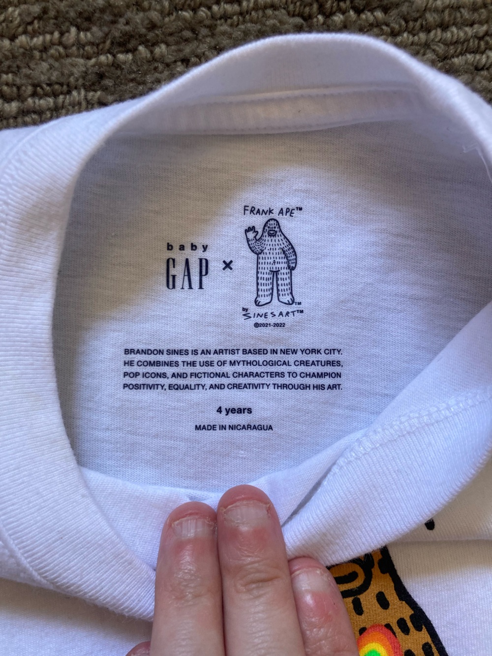 Baby Gap x Frank Ape Let Love In size 4 - Picture 6 of 7